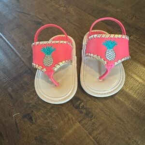 Jack rogers pink baby shoes